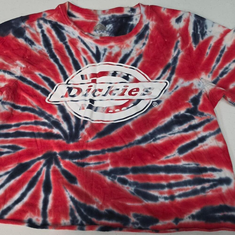 Dickies red navy tie dye